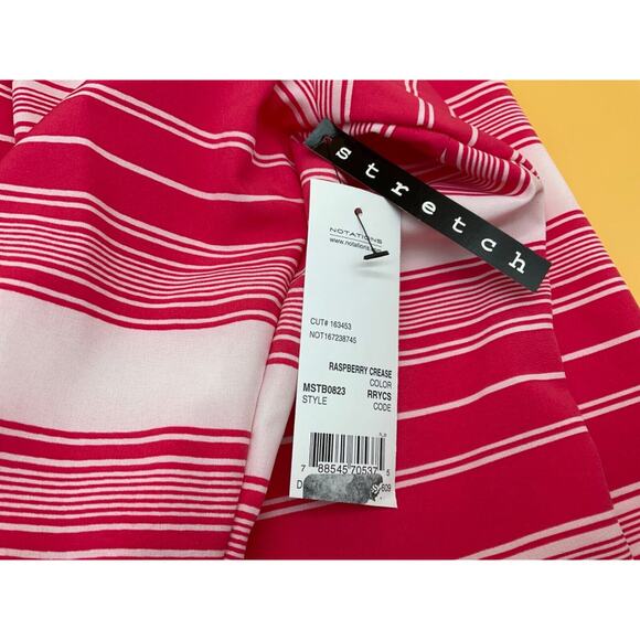 Notations Striped Collared Top XL Stretchy Black White 3/4 or Full Sleeve - Picture 8 of 8